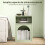 Homcom Mesita de Noche Verde 40 x 30 x 60 cm 3