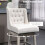 Homcom Taburetes de Bar Beige 46 x 57 x 101 cm 5
