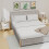 Homcom Mesitas de Noche Blanco 40 x 35 x 50 cm 2