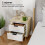 Homcom Mesitas de Noche Blanco 40 x 35 x 50 cm 4