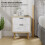 Homcom Mesitas de Noche Blanco 40 x 35 x 50 cm 5