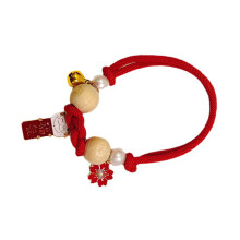 Natürlicher Kampferholz-Floh- und Läusehalsband für Katzen & Hunde, Rot, M