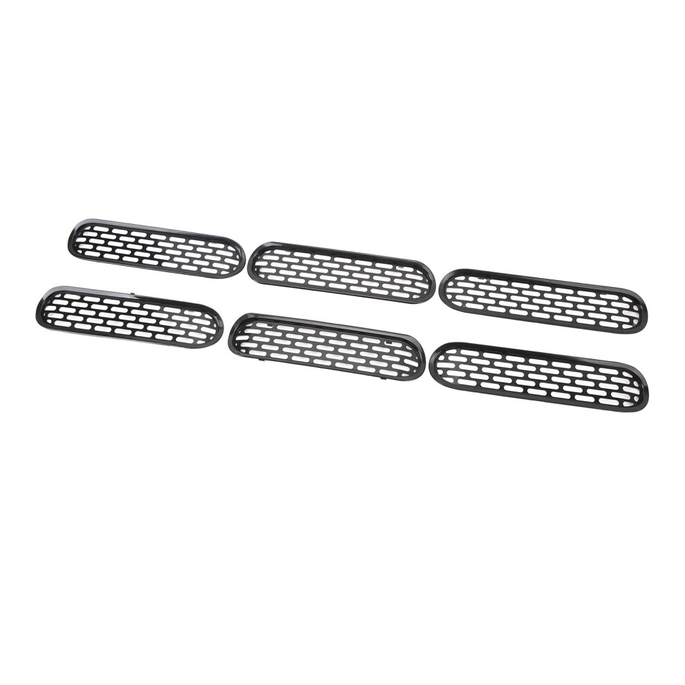 6Pc Mesh Grille Inserts Bronco 21-23 Black 7055741149580
