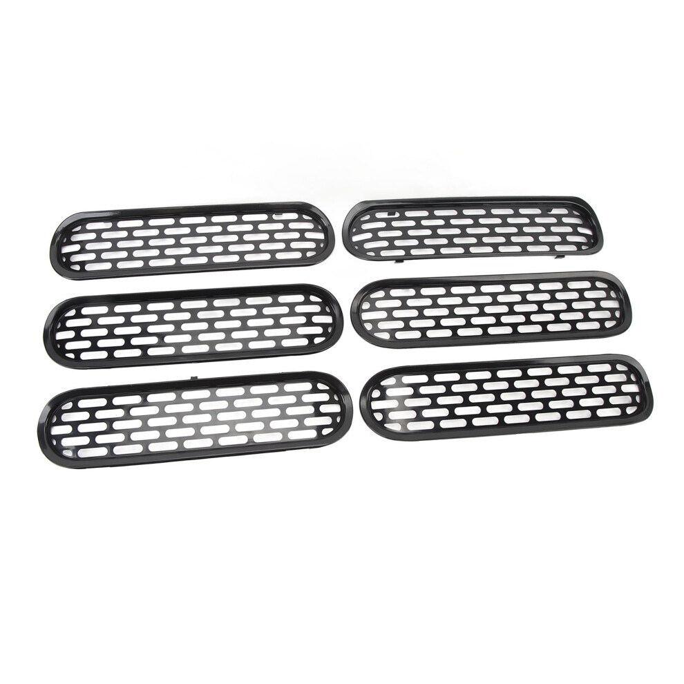 6Pc Front Grille Trim Bronco 21-23 Black 7055741160547