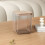 Plastic Mini Desktop Trash Can – 14x14x16.3cm, Clear with Lid 1