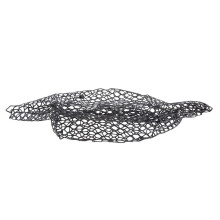 Replacement Collapsible Fishing Net Wear-Resistant Rubber Mesh Fish Catch Multifunctional Dip Net Black 40cm