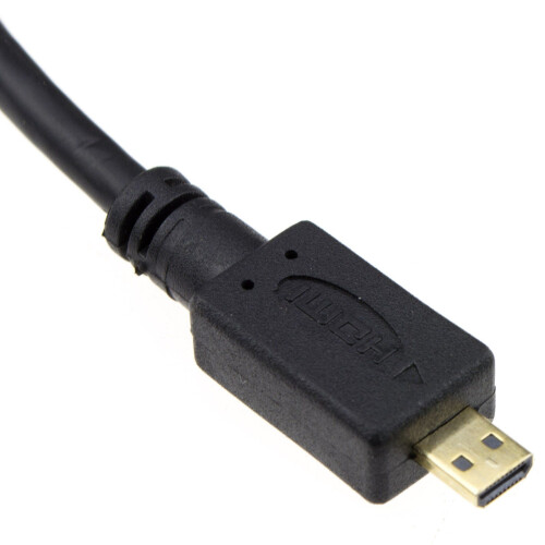 kenable Micro D HDMI High Speed Cable to HDMI for Tablets & Cameras 1080P  1m 1