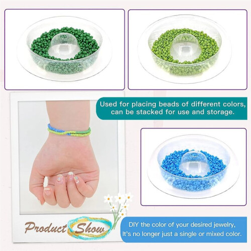 Bead Spinner,Seed Beads Kit with 5 Pcs Quick Changed Trays,Beading Needles for Jewelry Making 1