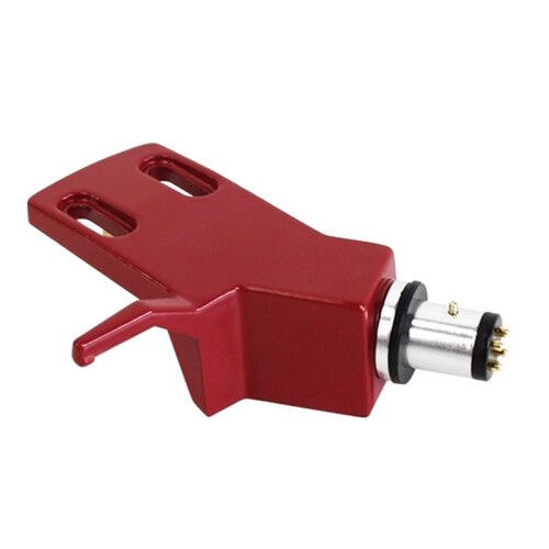 2X Turntable Headshell Aluminium Alloy Headshell Record Turntable Needle Replacement Phono Stylus Cartridges Rack Red 1