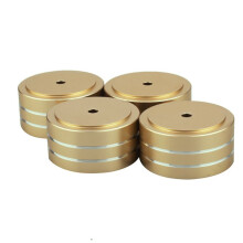 16 Stück 40 x 20 mm Aluminium HIFI AMP Lautsprecher Isolation Ständer Plattenspieler DAC Füße Pad (Gold)