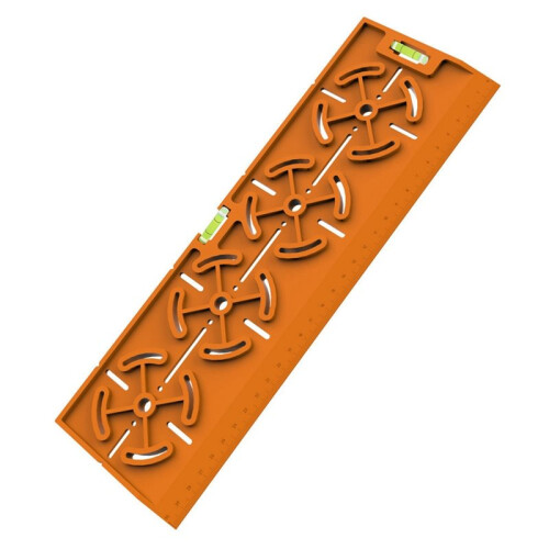 2X Drilling Template with Spirit Level and 30 cm Ruler - for Sockets/Flush-Mounted Boxes- Electrical Installation 1