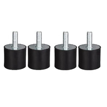 8Pcs M8 Thread with Studs 40mm X 30mm Cylindrical Rubber Mounts, Vibration Isolators Steering Damper