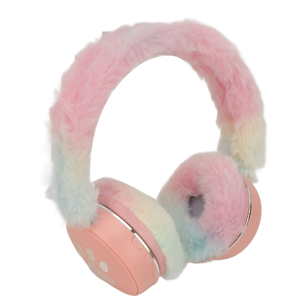 Foldable Bluetooth Headset With Deep Bass, 40Mm Speaker & Warm Plush Earmuffs Pink 5091387574852