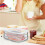 2X Lunch Meat Container for Refrigerator Bacon Preservation Box Bacon Storage Keeper Food Storage Solution Detachable 3