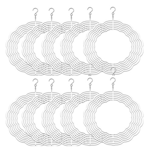 100Pcs 8 Inch Sublimation Wind Spinner Blanks 3D Wind Spinners Hanging Wind Spinners 1