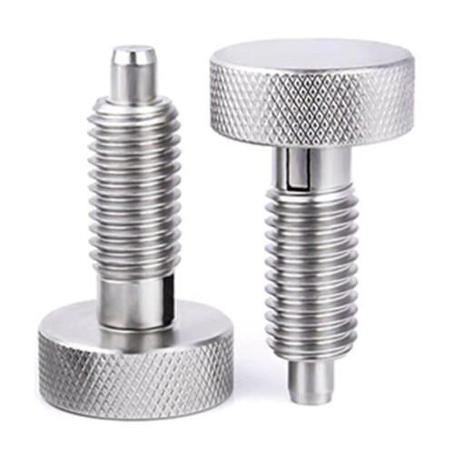 4Pcs M10 Stainless Steel Hand Retractable Spring Plungers with Knurled Handle - Quick Release Locking Pin 1