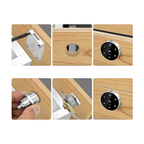 3X Electronic Locker Cabinet Combination Lock, Electronic Cabinet Lock, with Two Unlocking Methods B 2