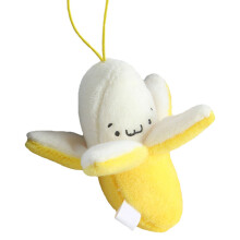 Peluches de plátano pelado para niños, muñeco de peluche de 10” de algodón suave, muñeco de abrazo amarillo