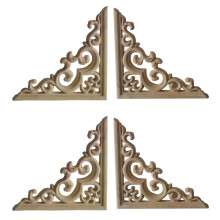 20 Pezzi Modanature nel Legno Non Verniciate Decalcomania Appliques nel Legno Europee per Mobili Armadio Fiore Intaglio del Legno Decorativo 10 cm