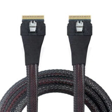 2pcs 50cm Professional Slim SFF 8654 8i Male to SFF-8654 SAS4.0 74Pin Cable for Server Controller Extender Cable