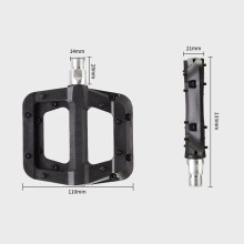 Fahrradpedal Paar 9/16 Zoll Verbreitert Schwarz