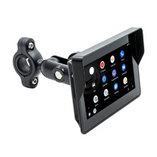 Tragbares Kabelloses Motorrad-Carplay & für Android Auto-Bildschirm, Motorrad-Navigationssystem, 5-Zoll-Touchscreen-MP5-Player