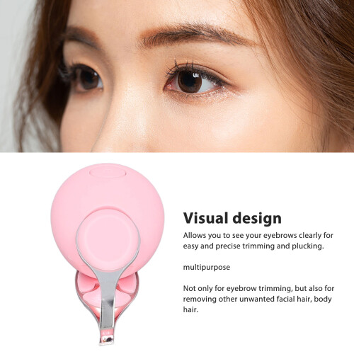 Rechargeable Electric Eyebrow Tweezers with Visible LED Multi-Function Roseate 2