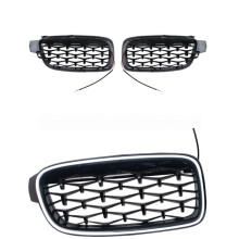 LED Diamond Front Bumper Kidney Grill Racing Sport Grille for 3 Series F30 F35 2013-2019 Car Accessories