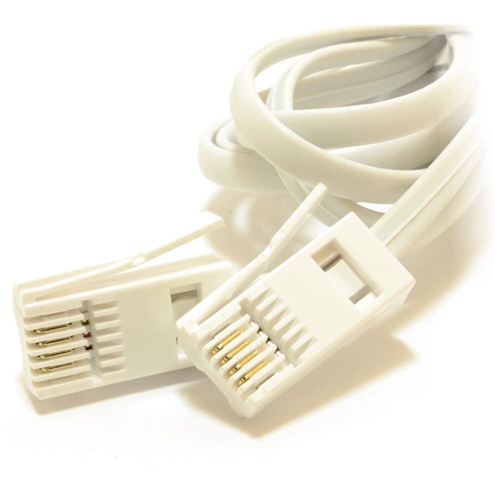 Kenable Bt 4 Wire 431A Plug To 4 Wire Male Plug Telephone Cable Lead 1M White
