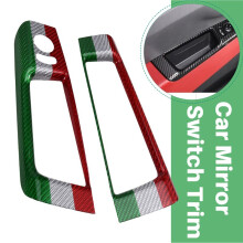 Carbon Fiber Sticker Car Rearview Mirror Adjustment Trim for 500 Abarth 595 695 2012-2024 RHD