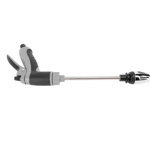 Garden Hose Nozzle with Long Extension Rod Rubber Handle Plastic Tool