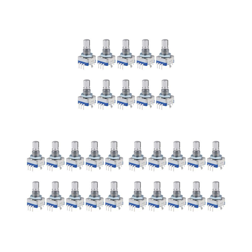 360 Degree Rotary Encoder Code Digital Potentiometer Ec11 5 Pins 15Mm Shaft 30Pcs 6031002517474
