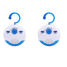 2X Radio de Douche Étanche, Radio FM Portable Haut-Parleur Intégré pour Salle de Bain Cuisine, Canotage, Randonnée, Haut-Parleur de Douche