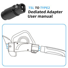 For  to Type2 EV Adapter Electric Charging Connector 32A 24V EV Charger Connect Adapter Fast Charging Adapter Plug