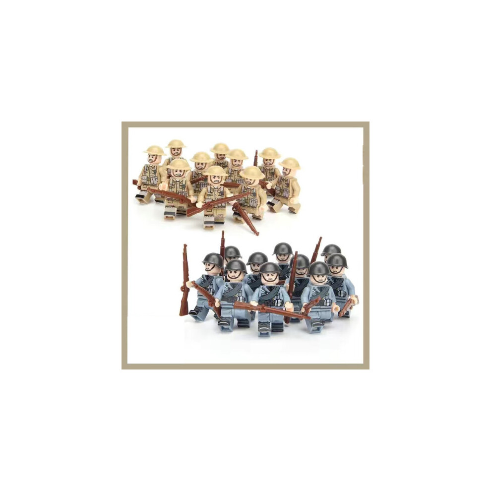 Photos - Action Figures / Transformers War II the British and German armies Desert Military Sodiers Weapons Minifigures Kids Toys Gifts(20pcs-D)