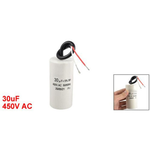 3X 2-Aderige Kabel 30uF 450VAC 50/60Hz CBB60 Motorstart-/Loopcondensator 2
