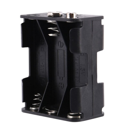 6X Double Side Spring 6 x 1.5 V AA Battery Holder Case Box Black 2
