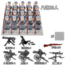 (G) War II the British and German armies Desert Military Sodiers Weapons Minifigures Kids Toys Gifts