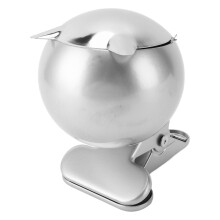 Winddichte Kupfer-Aschenbecher mit Deckel, 12,4 oz, Silber für Bars & Cafés