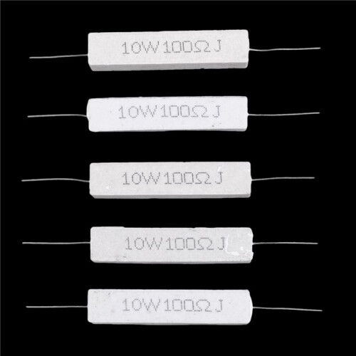30 Pcs 10W Watt 100 Ohm 5% Axial Wirewound Cement Resistors 2