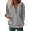 Damen Grauer Half-Zip Kabelstrick-Over blouse XXL Langarm Pullover 3
