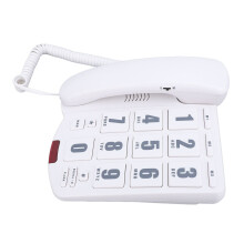 Senior Friendly Corded Telephone with Big Buttons and Volume Control Wall Mount