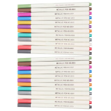 24 Stück Metallic Marker Penset, 24 Farben für Bastelarbeiten, Scrapbooking, Felsenkunst