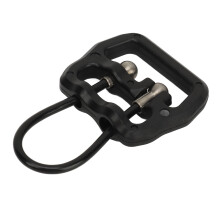 Anello a filo scorrevole in nylon nero e acciaio inossidabile da 25 mm per cinturino da combattimento all'aperto