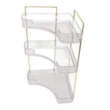 3-stufiger Make-up-Organizer mit Eckdesign für Bad