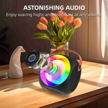 Portable Wireless Bluetooth Karaoke Speaker 10W Black 12x7.8x11.5cm