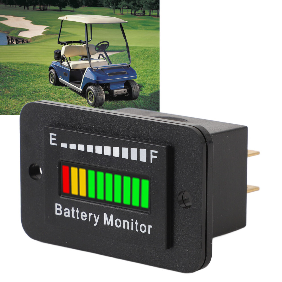 12V-72V Led Battery Monitor Meter, Fuel Gauge For Golf Cart & Mower 8031386518195