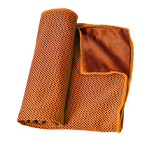 Toalla refrescante de microfibra naranja plegable 90x30x1cm