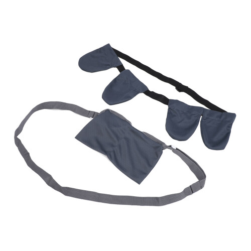 Support de drain pour mastectomie 4 poches gris 26x15cm