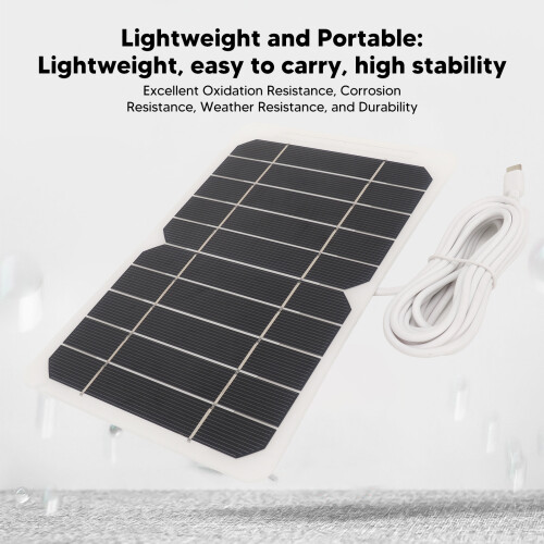 Portable 5W5V Solar Panel with Type C Monocrystalline Efficient & Weatherproof 2